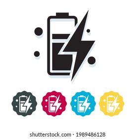 Battery Charging Management - Stock Icon as EPS 10 File