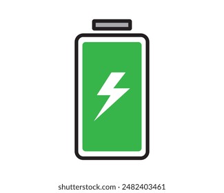 Battery charging phone icon vector. Charge, charger, energy, vector, phone, power, battery, level, recharge, low. Can use for banner, web design, poster. Vector isolated on white background.