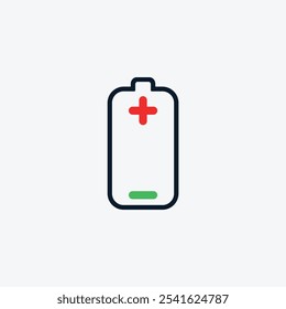 Vetor de ícone de telefone de carregamento de bateria. Ilustrador moderno e preciso do vetor do logotipo. EPS10