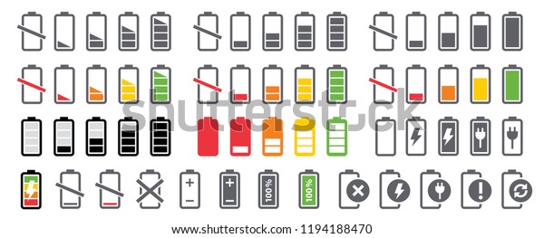 Battery charging point, charge indicator. Level\
Battery Energy powerfully full. Power low up status batteries logo.\
Charge level empty loading. Alkaline tags. Electric e bike or car\
icon. mobile plug.