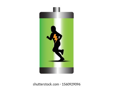 battery charging with running inside vector 