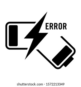 Battery Charging sign B series icon vector