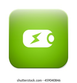 Battery charging sign icon.