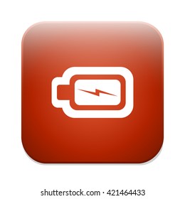 Battery charging sign icon. Lightning sign.