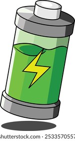 Icono de ilustración simple de carga de batería