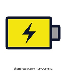 Carga de la batería. Icono de color del vector simple.