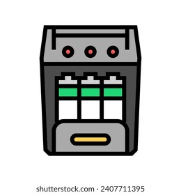 battery charging station color icon vector. battery charging station sign. isolated symbol illustration