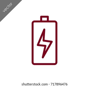 Battery charging status icon