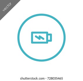 Battery charging status icon