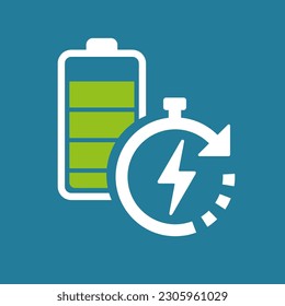 Battery Charging Status Vector Illustration Sticker - Essential Power Indicator Icon for Tech Decor, Ideal for Tech-Themed Decor, Planners and Educational Materials on Energy Usage. 