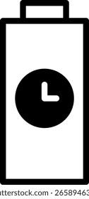 Ilustración vectorial de Ilustración vectorial de icono de tiempo de carga de batería