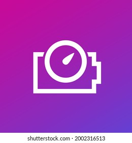 Battery charging time icon for web