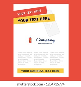 Battery charging  Title Page Design for Company profile ,annual report, presentations, leaflet, Brochure Vector Background