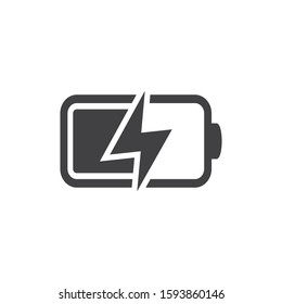 Battery charging UI icon vector