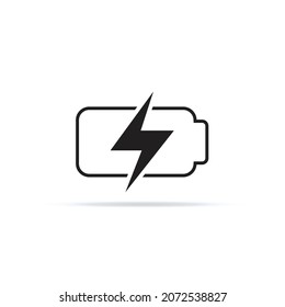 Battery charging UI icon vector
