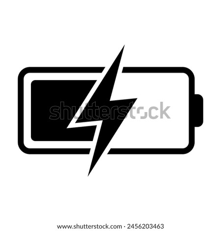 Battery charging UI icon vector