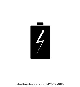 Battery Charging vector black icon