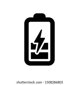 Battery Charging Vector Graphics Icon