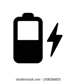Battery Charging Vector Graphics Icon