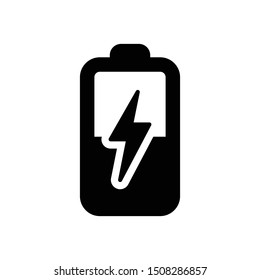 Battery Charging Vector Graphics Icon