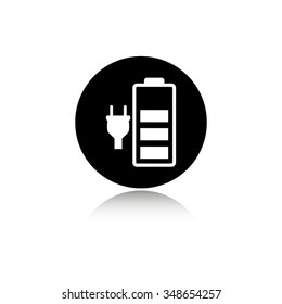 Battery is charging - vector icon