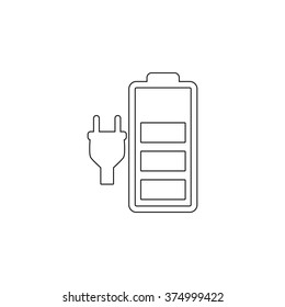Battery is charging  - vector icon