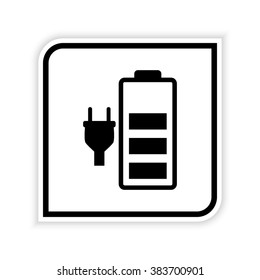 Battery is charging  - vector icon
