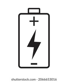Icono vectorial de carga de batería. Icono de vector plano de carga de la batería.  nivel de carga de la batería.