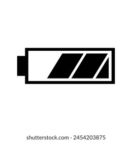 Battery charging vector icon. Charge level indicator. Vector illustration.