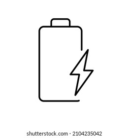 battery charging vector icon for design elements and editing