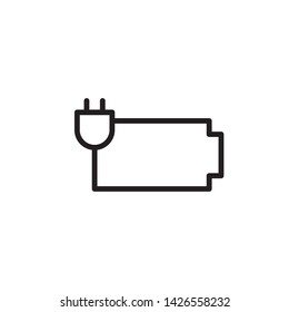 Battery charging vector icon. Energy symbol.