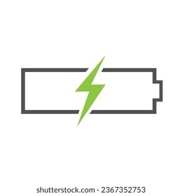 battery Charging vector icon, flat battery icon.