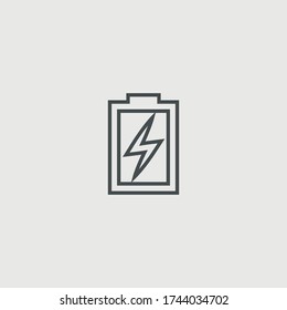 Indicador de icono del vector de carga de batería