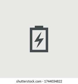 Battery charging vector icon illustration sign