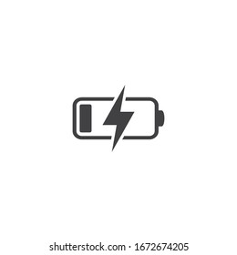 Battery Charging vector icon isolated