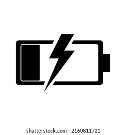 Battery Charging vector icon isolated