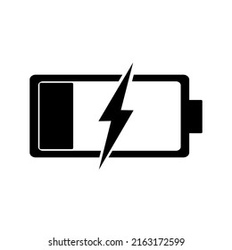 Battery Charging vector icon isolated