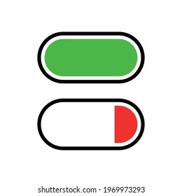 Battery charging vector icon on white isolated background.
