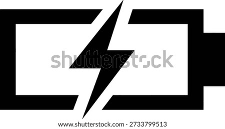 Battery charging vector icon. Power level symbol. Energy status graphic. Electricity, device, indicator concept.
