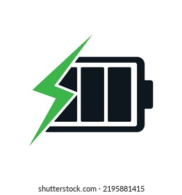 Battery Charging vector icon. Quick and fast charge logo icon.