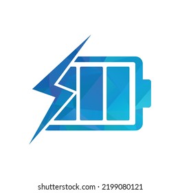 Battery Charging vector icon. Quick and fast charge logo icon.