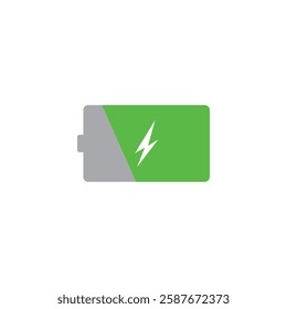 Battery Charging vector icon. Quick and fast charge logo icon.