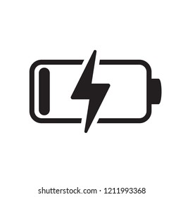 Battery Charging vector icon, recharging icon