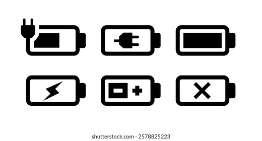 Battery charging vector illustration on white background