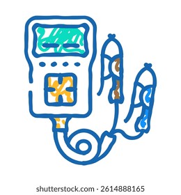 battery check car mechanic doodle icon sketch vector. battery check car mechanic sign. isolated symbol illustration