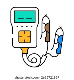 battery check car mechanic line icon vector. battery check car mechanic sign. isolated symbol illustration