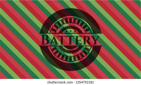 Battery christmas style badge..