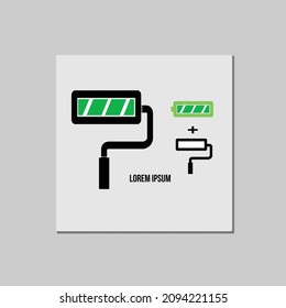 
Akkureiniger Icon Illustration, mit einem einfachen Konzept. geeignet für Vorlagen oder Plakate