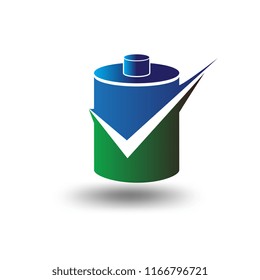 Battery clear charge Logo icon vector template