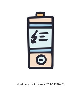 diseño de iconos simples para el vector de color de la batería